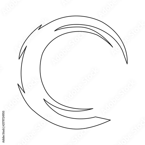 Abstract Hand Drawn Wave Pattern Vector Illustration, Artistic Ocean Water Symbol, Nature Sea Design Element for Modern Background, Logo, Icon, and Decorative Concepts