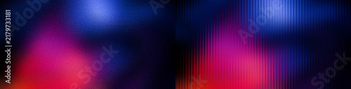 Glowing blue red cobalt neon wave light gradient ribbed glass on dark grainy texture background for abstract header banner wallpaper poster cover project backdrop design