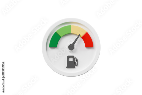 Foto 3d fuel gauge icon