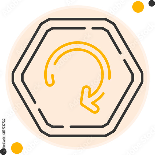 Canvas Print Reload Vector Icon