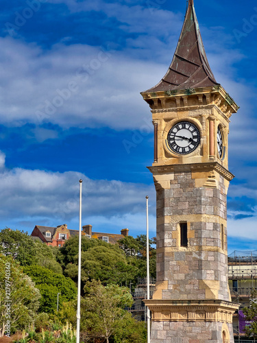 Obraz na płótnie Historic Jubilee Clock Tower on Exmouth Seafront, Devon, UK