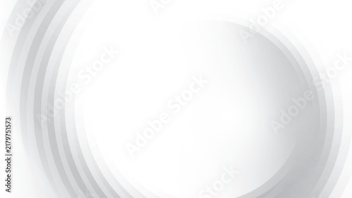 Abstract white and gray color, modern design stripes background with geometric round shape, spiral pattern. Vector illustration.