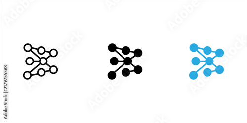  Bold outline icon set. of interconnected nodes representing networking, data connections, digital communication, information systems, and technology infrastructure.
