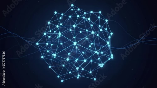 Digital Network Representation of a Brain with Data Connections and Technology