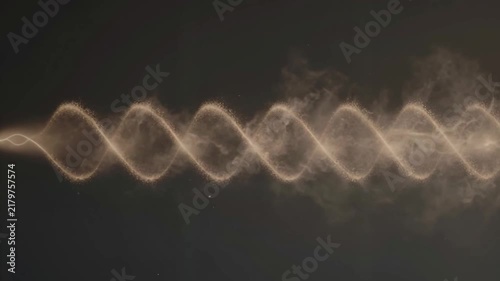 Light Wave Pattern with Dust Particles on Dark Background for Visual Effects