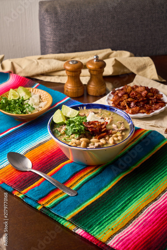 Mexican Food called Carne en su jugo, traditional from guadalajara, jalisco.