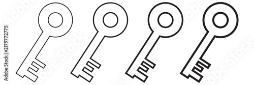 Key icon set. Key vector icon. Key symbol