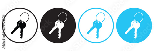 Key icon set. Key vector icon. Key symbol