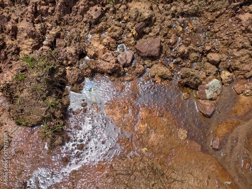 soil layer section of acid soil.