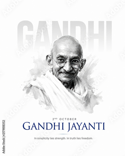Mahatma Gandhi Jayanti creative social media post design for national holiday celebration.