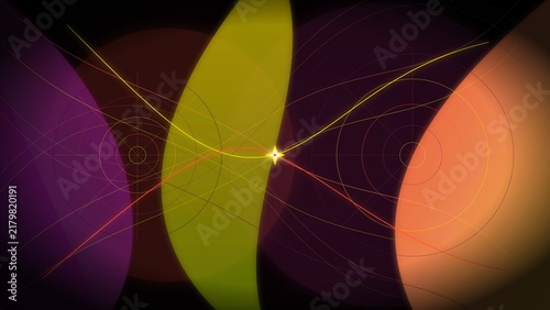 Cosmic Nebula Flow Abstract Geometric Background