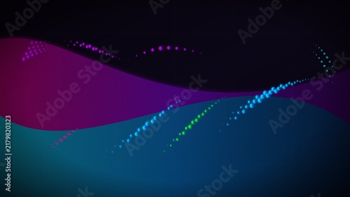 Abstract Neon Halftone Wave Background
