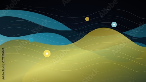 Abstract Glowing Liquid Marble Wave Background