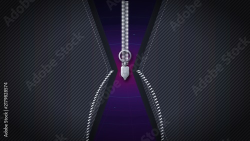Foto Unzipping Concept Background with Glowing Digital Horizon