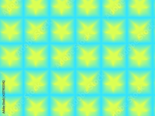 Seamless pattern with gradient stars, geometric background with soft transition from yellow to light blue, modern digital art design