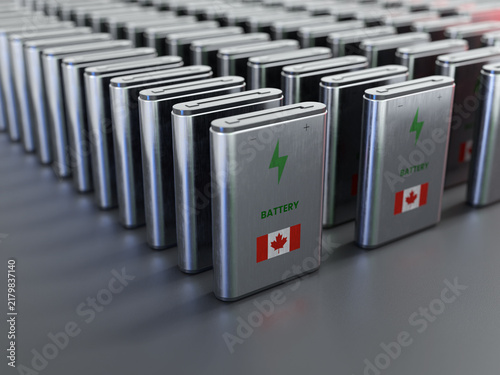 Rechargeable Lithium-Ion Battery Pack With Flag of Canada