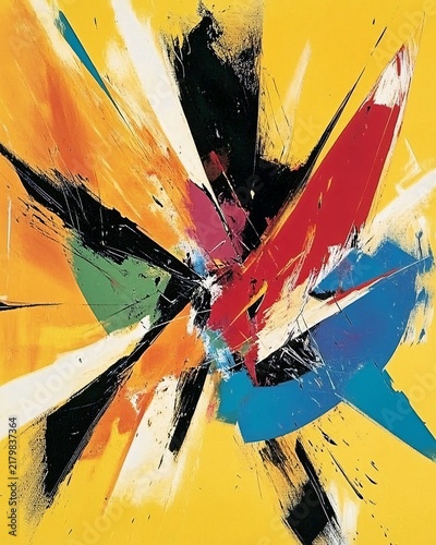 Abstract Expressionism: Paint with spontaneous, free-form strokes, allowing emotions to dictate the color, shape, and direction of each mark., illustration, vector, silhouette, abstract, art, drawing.