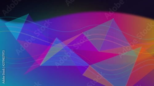 Abstract Geometric Polygonal Waves Background