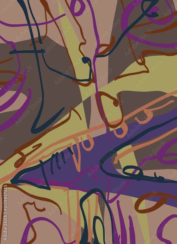 Fototapeta premium Abstract image for printing. Picture for modern interiors. The picture is painted by hand on a tablet.