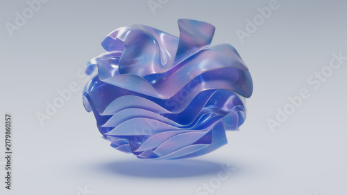 Abstract Iridescent Folded Sphere