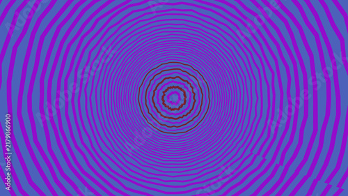 Hypnotic purple and blue concentric circle pattern digital illustration