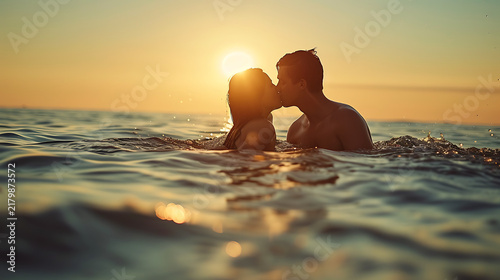 End a sunset with a kiss