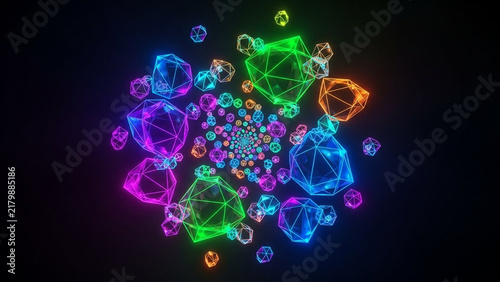 abstract background with glowing circles
