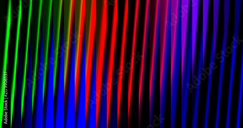 Colorful vertical stripes create a vibrant glossy pattern with a dark background gradient spectrum rainbow lines bands chromatic abstract design
