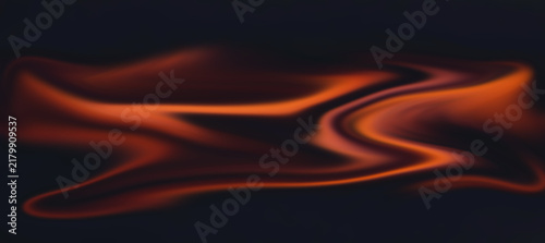 Cuadro en lienzo Abstract fluid wave background with orange and red liquid motion curves