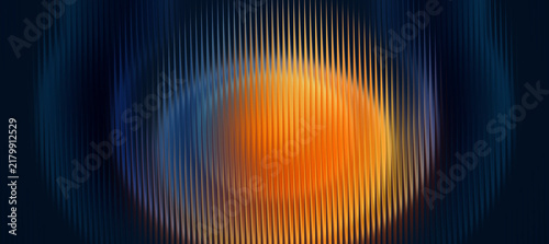 Fotografie Glass gradient background, abstract orange glow vertical lines background