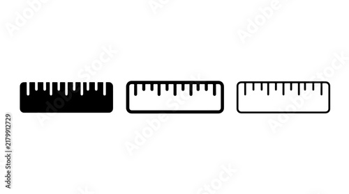 Fotografie Ruler icon set vector illustration isolated on white background design