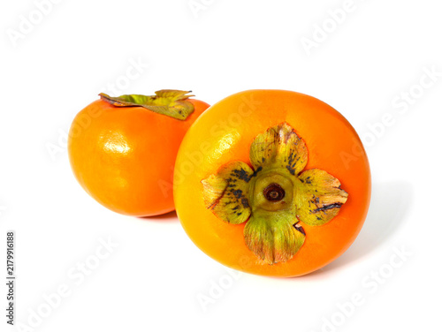 фотографія Group of fresh ripe persimmons