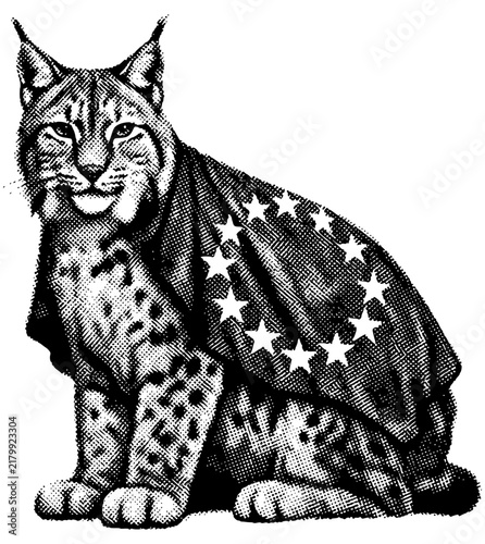 Iberian Lynx with EU Flag