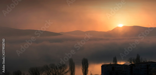 sunrise in the mountains
