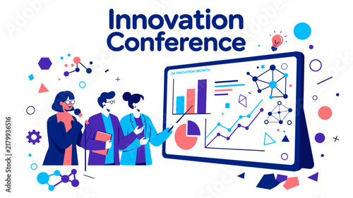 Innovation Conference - Professional Business Presentation Vector Illustration