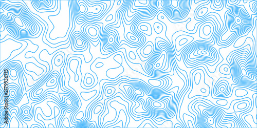 Abstract topographic map pattern in blue and white with contour lines creating a sense of elevation and texture.