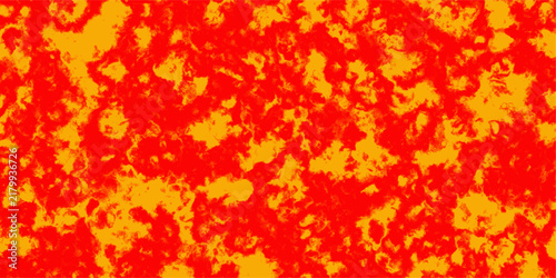 Molten lava flows in a vibrant display of fiery red and glowing orange, creating a mesmerizing abstract texture that evokes intense heat and powerful natural forces.