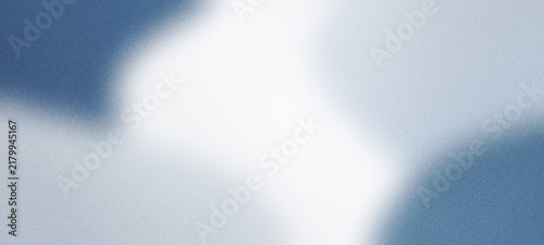 Cuadro en lienzo Grainy light gray and blue asymmetric lobes abstract background