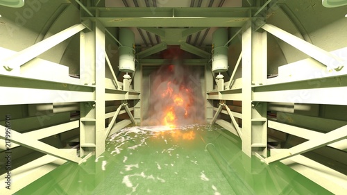 貯蔵施設　3DCGレンダリング
