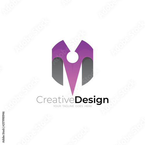 A tech style company logo starting with the letter M. This logo is ready for use.