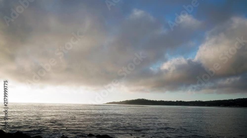 view of sunset over ocean