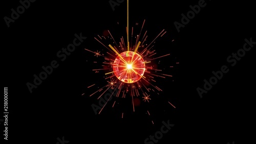 Abstract sparkler explosion on black background