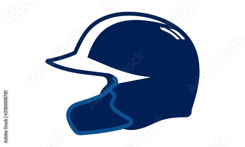 Modern baseball batting helmet with sleek ear guard side view on white background sports equipment concept