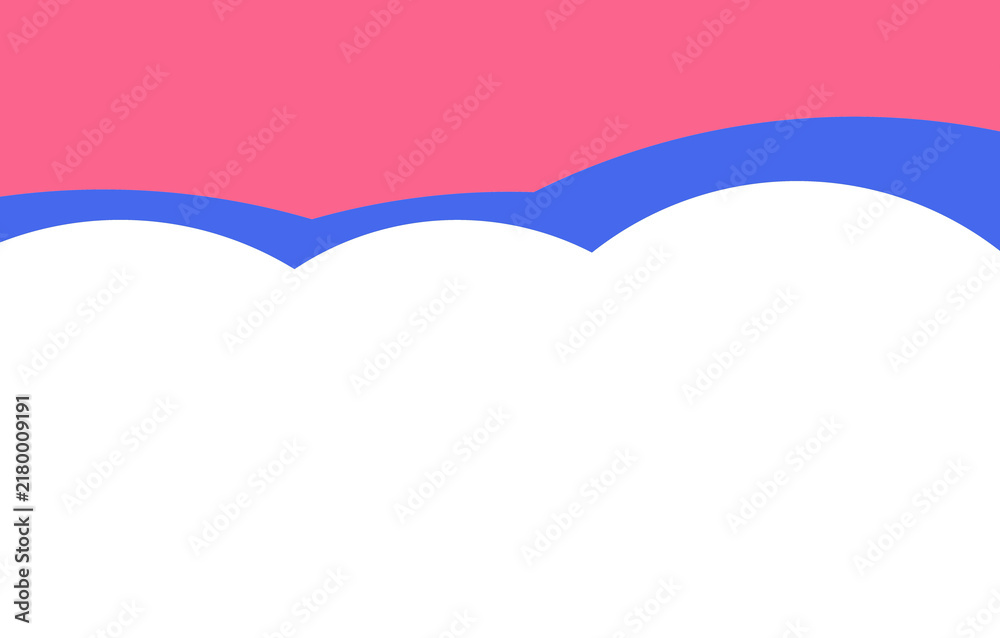 Obraz premium Abstract Pink and Blue Wavy Border on Transparent Background