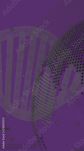 Animation of dna strand, globe and data processing