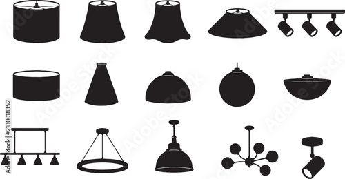 Lampshades and Light Fixtures Black Silhouette Collection