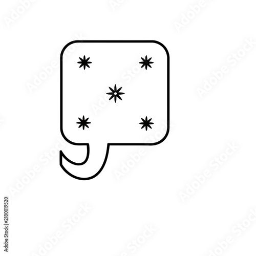 Speech bubble with stars icon