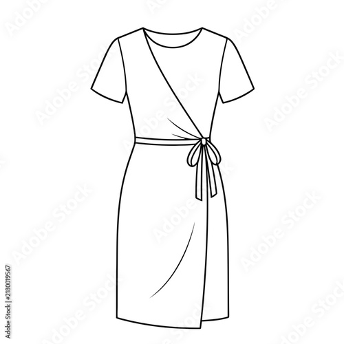 Wrap dress illustration