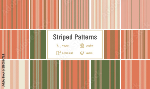 Bild auf Leinwand Fall inspired striped set created for lifestyle branding