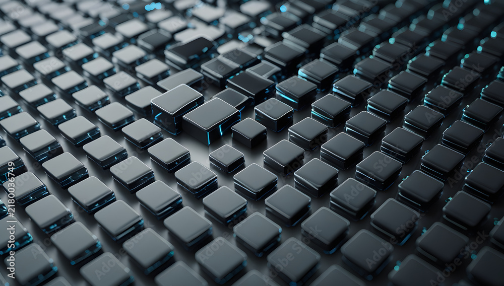 Fototapeta premium Modular Digital Interface Grid Background